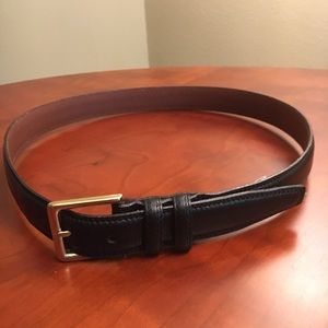 Black belt made of Italian Full Grain Leather